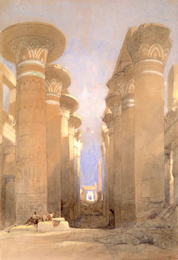 1838 The Great Hall at Karnak by David Roberts